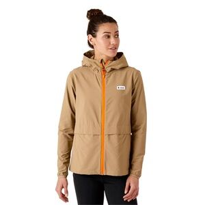 NWOT Cotopaxi Vienti wind jacket - neutral camel with orange zippers sz M